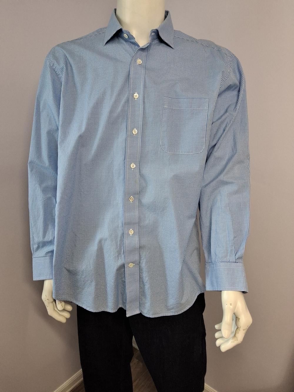 Vineyard Vines Blue Micro-Check Dress Shirt